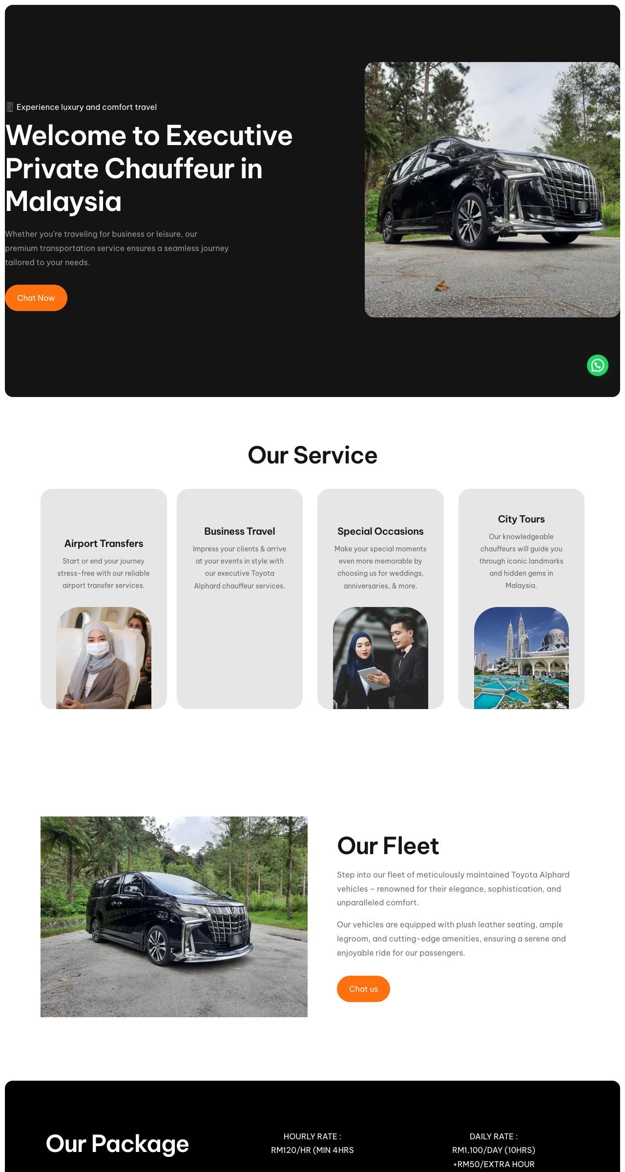 Executive Chauffeur website