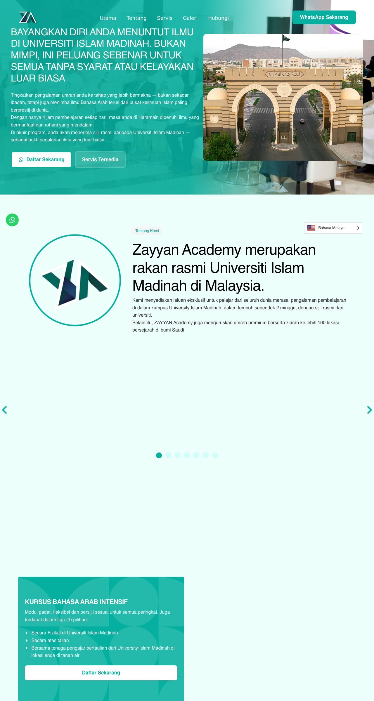 Zayyan Academy website
